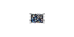 PRESTIGE 5950 10 x 6.5mm Bermuda Blue Fine Rocks Tube Bead with Stainless Steel Ending