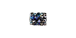 PRESTIGE 5951 8 x 6mm Crystal Bermuda Blue Fine Rocks Tube Bead without Ending