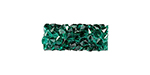 PRESTIGE 5951 15 x 6mm Emerald Fine Rocks Tube Bead without Ending