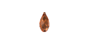 PRESTIGE 6010 11mm Briolette Pendant Smoked Amber