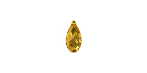 PRESTIGE 6010 11mm Briolette Pendant Golden Topaz