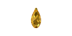 PRESTIGE 6010 13mm Briolette Pendant Golden Topaz