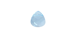 PRESTIGE 6012 11mm Flat Briolette Pendant Aquamarine