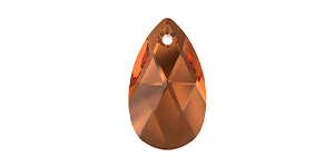 PRESTIGE 6106 22mm Pear-shaped Pendant Smoked Amber