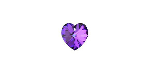 PRESTIGE 6228 10mm Heart Pendant Crystal Heliotrope