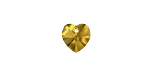 PRESTIGE 6228 10mm Heart Pendant Golden Topaz