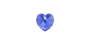 PRESTIGE 6228 10mm Heart Pendant Sapphire AB