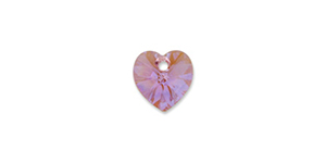 PRESTIGE 6228 10mm Heart Pendant Light Rose Shimmer