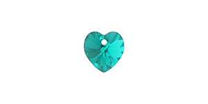 PRESTIGE 6228 10mm Heart Pendant Blue Zircon AB