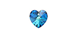 PRESTIGE 6228 14mm Heart Pendant Crystal Bermuda Blue