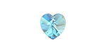 PRESTIGE 6228 14mm Heart Pendant Aquamarine Shimmer