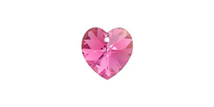 PRESTIGE 14mm Heart Pendant Rose AB