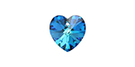 PRESTIGE 6228 18mm Heart Pendant Crystal Bermuda Blue