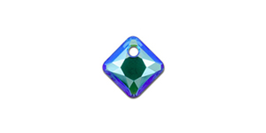 PRESTIGE 6431 9mm Princess Cut Pendant Emerald Shimmer