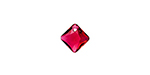 PRESTIGE 6431 9mm Princess Cut Pendant Scarlet