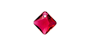 PRESTIGE 6431 12mm Princess Cut Pendant Scarlet