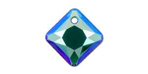 PRESTIGE 6431 16mm Princess Cut Pendant Emerald Shimmer