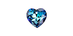 PRESTIGE 6432 8mm Heart Cut Pendant Crystal Bermuda Blue