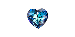 PRESTIGE 6432 8mm Heart Cut Pendant Crystal Bermuda Blue