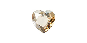 PRESTIGE 6432 8mm Heart Cut Pendant Crystal Golden Shadow