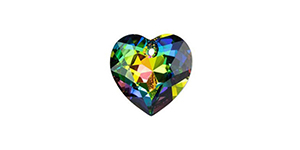 PRESTIGE 6432 8mm Heart Cut Pendant Crystal Vitrail Medium