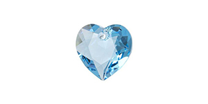 PRESTIGE 6432 8mm Heart Cut Pendant Aquamarine