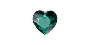 PRESTIGE 6432 8mm Heart Cut Pendant Emerald