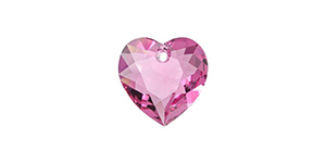 PRESTIGE 6432 8mm Heart Cut Pendant Rose