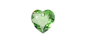 PRESTIGE 6432 8mm Heart Cut Pendant Peridot