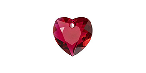 PRESTIGE 6432 8mm Heart Cut Pendant Scarlet