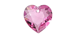 PRESTIGE 6432 11mm Heart Cut Pendant Rose