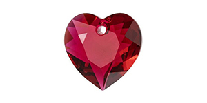 PRESTIGE 6432 11mm Heart Cut Pendant Scarlet