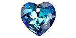 PRESTIGE 6432 15mm Heart Cut Pendant Crystal Bermuda Blue