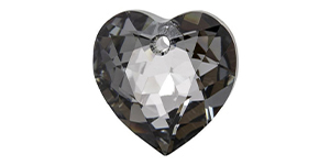 PRESTIGE 6432 15mm Heart Cut Pendant Crystal Silver Night