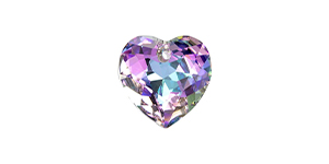 PRESTIGE 6432 15mm Heart Cut Pendant Crystal Vitrail Light