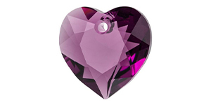 PRESTIGE 6432 15mm Heart Cut Pendant Amethyst