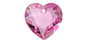 PRESTIGE 6432 15mm Heart Cut Pendant Rose