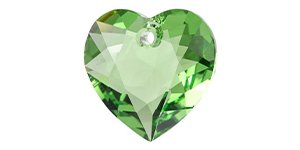 PRESTIGE 6432 15mm Heart Cut Pendant Peridot