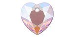 PRESTIGE 6432 15mm Heart Cut Pendant Light Rose Shimmer