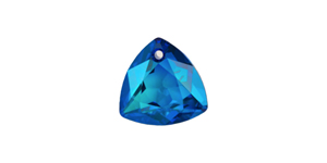 PRESTIGE 6434 8mm Trilliant Cut Pendant Crystal Bermuda Blue