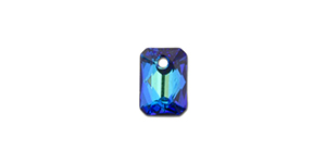 PRESTIGE 6435 9mm Emerald Cut Pendant Crystal Bermuda Blue with Protective Coating