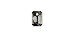 PRESTIGE 6435 9mm Emerald Cut Pendant Crystal Silver Night