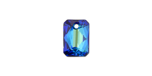 PRESTIGE 6435 12mm Emerald Cut Pendant Crystal Bermuda Blue with Protective Coating
