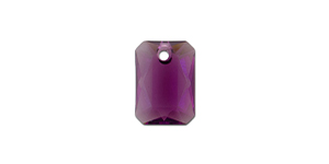 PRESTIGE 6435 12mm Emerald Cut Pendant Amethyst