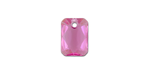 PRESTIGE 6435 12mm Emerald Cut Pendant Rose