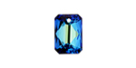 PRESTIGE 6435 16mm Emerald Cut Pendant Crystal Bermuda Blue with Protective Coating