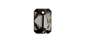 PRESTIGE 6435 16mm Emerald Cut Pendant Crystal Silver Night