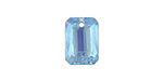 PRESTIGE 6435 16mm Emerald Cut Pendant Aquamarine Shimmer
