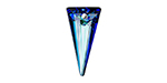 PRESTIGE 6480 28mm Spike Pendant Crystal Bermuda Blue with Protective Coating