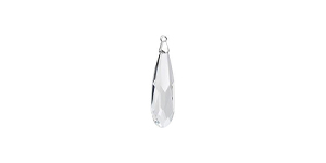 PRESTIGE 6533 17.5mm Raindrop Pendant with Rhodium-Plated Bail Crystal